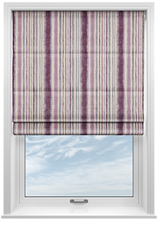 Guarda Stripe, Grape - Roman Blind